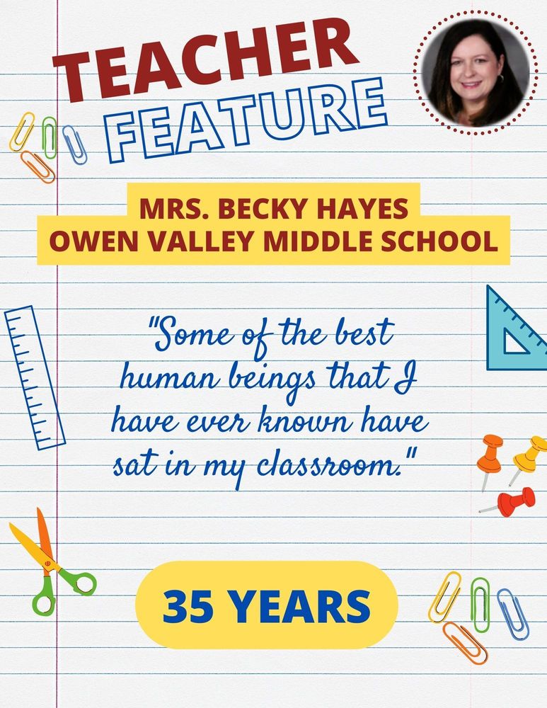 Teacher Feature - Becky Hayes (OVMS)