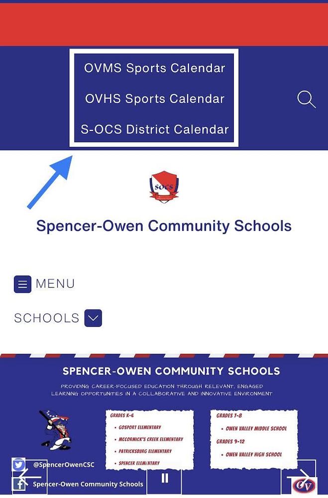 OVMS/OVHS Sports and District Calendar