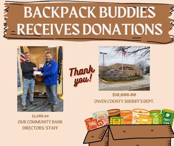 Backpack Buddies Receives Donations