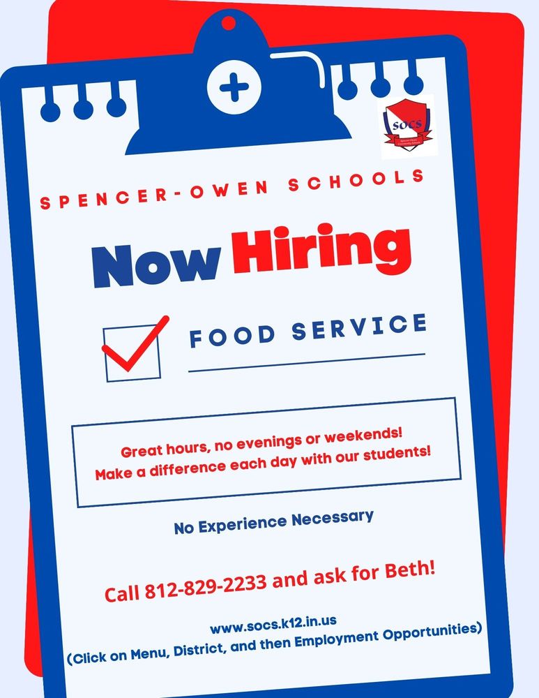 Join our Food Services Team!
