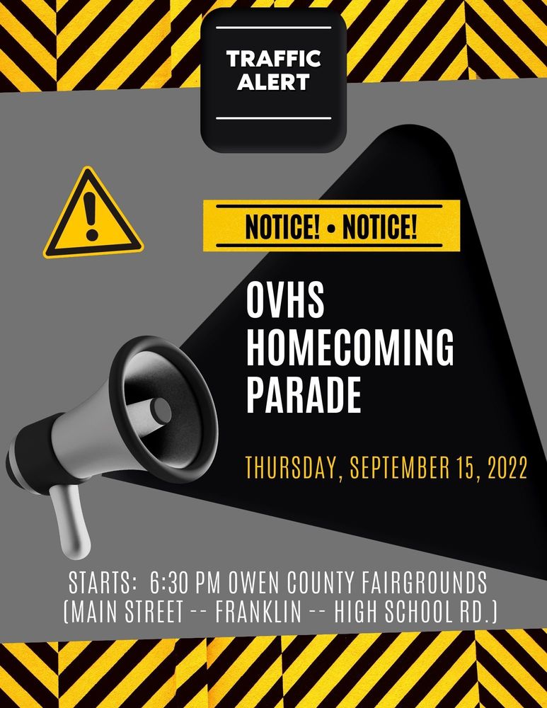 Homecoming Parade - Traffic Alert
