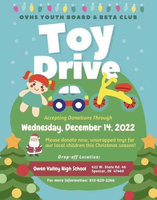 OVHS Youth Board and BETA Club Sponsor Toy Drive