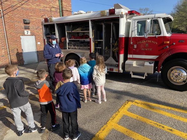Local EMS Visits SES First Graders