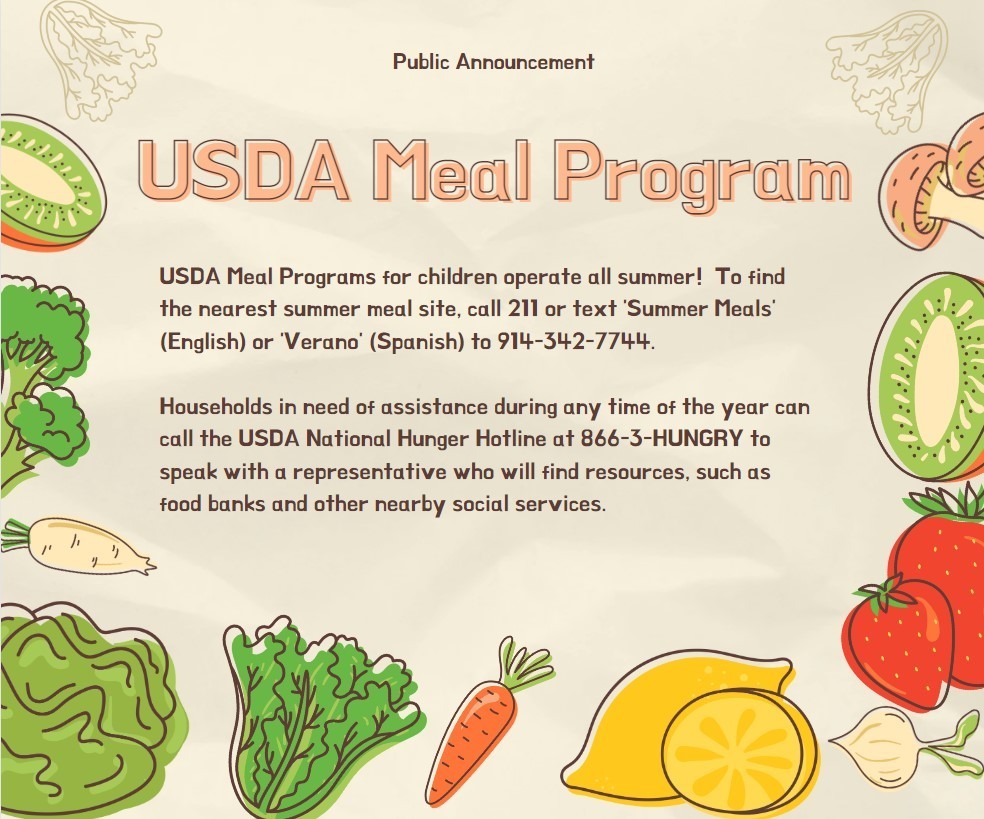 Summer USDA Meal Program for Students