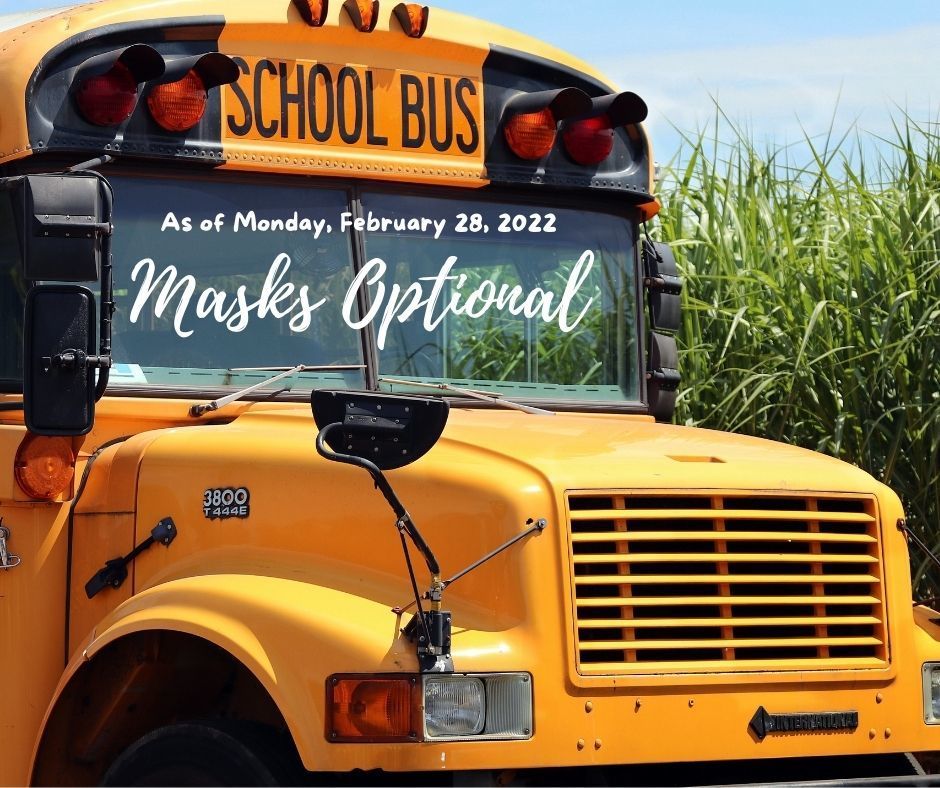 Masks Optional on S-OCS School Buses