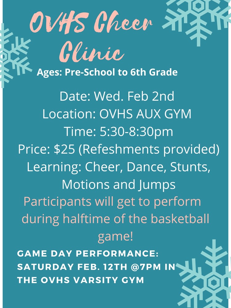 OVHS Winter Cheer Clinic - February 2