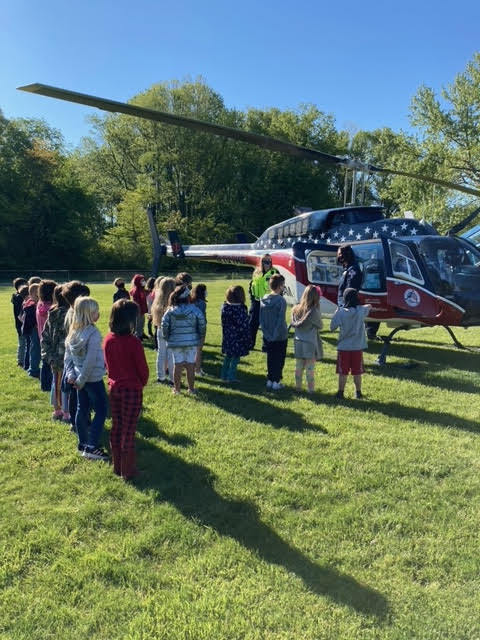 The Air Evac team visited PES students for Safety Day.