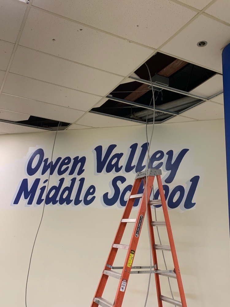 OVMS ceiling with electrical work