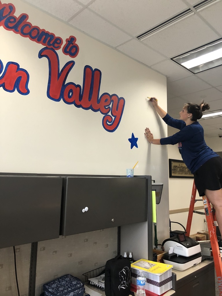 Lillie Hamm painted murals in the OVHS office and foyer.