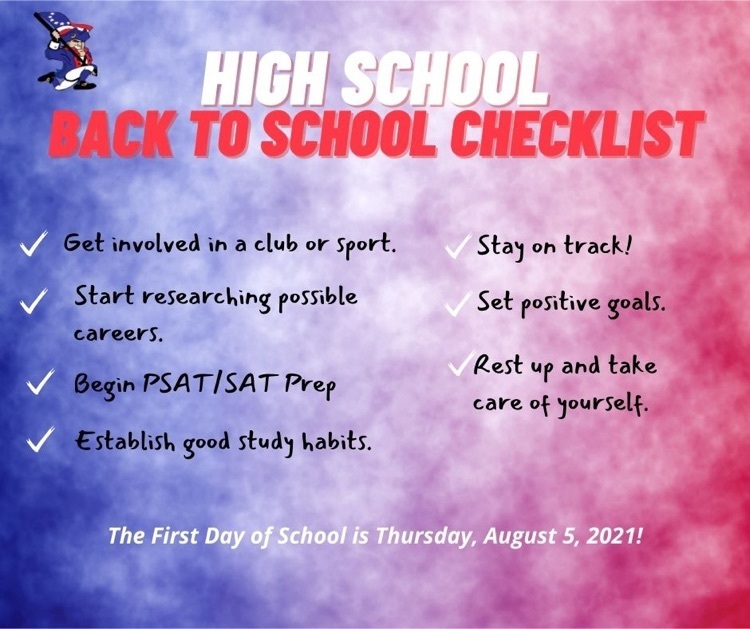 High School BTS Checklist