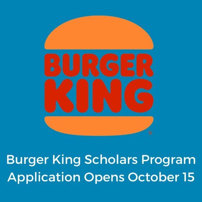 Burger King Scholars Program Application Opens October 15